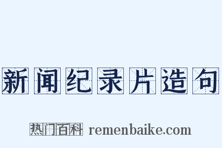 新闻纪录片造句是什么意思的图片
